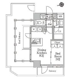 レジディア目黒4 701 間取り図