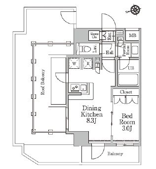 レジディア目黒4 901 間取り図