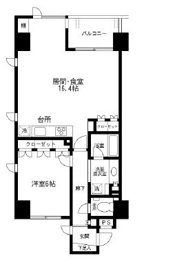 アーバンパーク麻布十番 501 間取り図