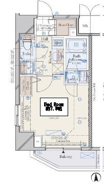 コンシェリア芝公園TOKYO PREMIUM 9階 間取り図