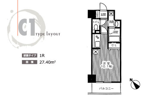 ロイヤルシーズン二子玉川 303 間取り図