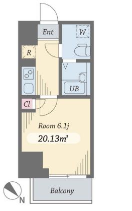 ダイヤモンドタワー西小山 1201 間取り図