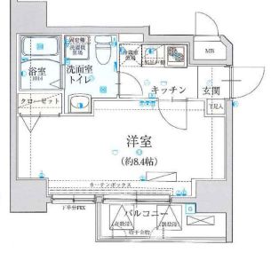 リヴシティ一番町 5階 間取り図