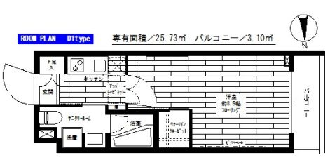 ステージグランデ清澄白河アジールコート 3階 間取り図