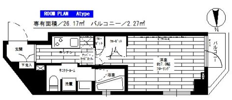 ステージグランデ清澄白河アジールコート 3階 間取り図