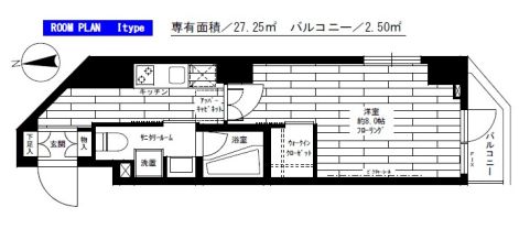 ステージグランデ清澄白河アジールコート 3階 間取り図