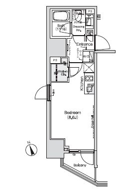 ベルビュー新橋 201 間取り図