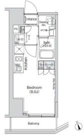 ベルビュー新橋 504 間取り図