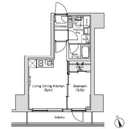 ベルビュー新橋 1402 間取り図