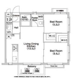 コンフォリア学芸大学 206 間取り図