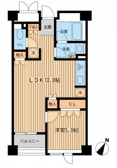 レジデンス三宿 305 間取り図