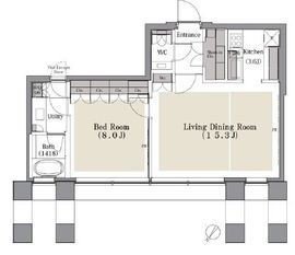 AKASAKA K-TOWER RESIDENCE 2604 間取り図