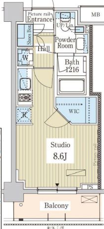 パークアクシス高田馬場テラス 502 間取り図