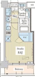 パークアクシス高田馬場テラス 502 間取り図