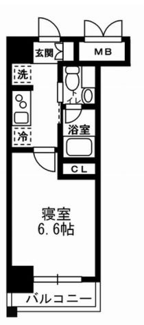 レジディア月島3 1206 間取り図