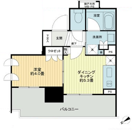 ライオンズアイル渋谷松濤 6階 間取り図