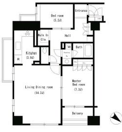 パークアクシス南麻布 403 間取り図