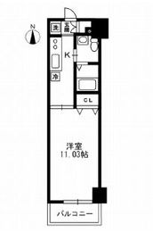 レジディア上野御徒町 1207 間取り図