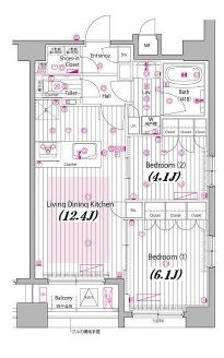 ガーラ・プレシャス東麻布 10階 間取り図