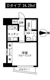Totsu Residence Shiba (東通レジデンス芝) 605 間取り図