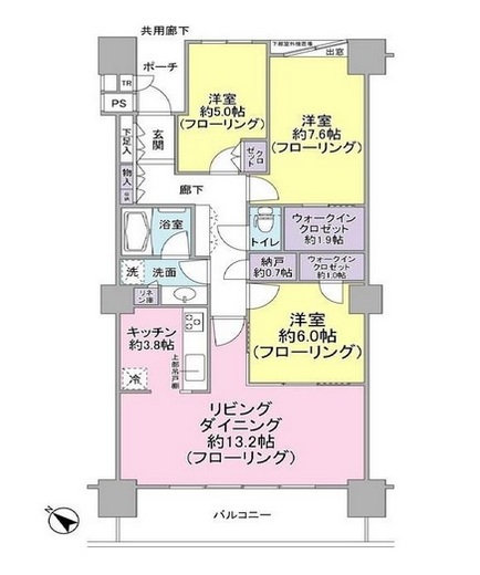 シティタワー品川 19階 間取り図