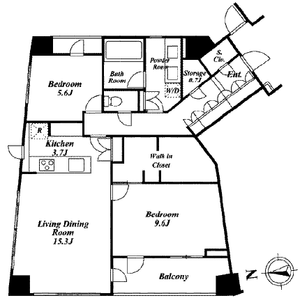 プラウド新宿御苑エンパイア 10階 間取り図