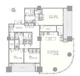 アークヒルズ仙石山レジデンス 20階 間取り図