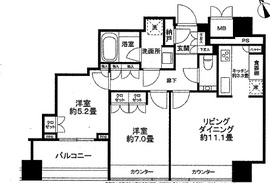 グランスイート麻布台ヒルトップタワー 13階 間取り図