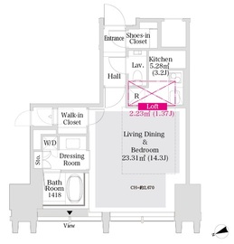 ラ・トゥール新宿グランド 3806 間取り図