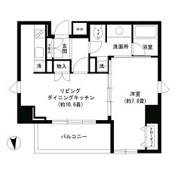 KDXレジデンス芝公園 1005 間取り図