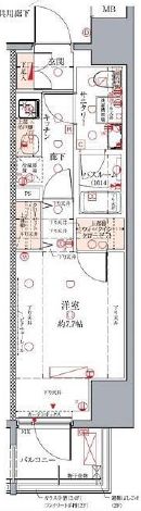 デュアレス千代田三崎町 3階 間取り図