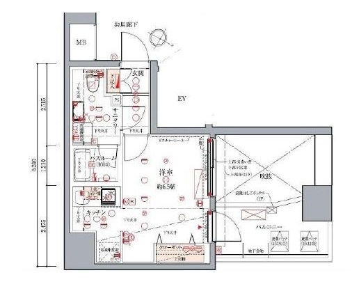 デュアレス千代田三崎町 503 間取り図