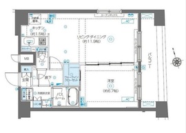 ZOOM渋谷富ヶ谷 13階 間取り図