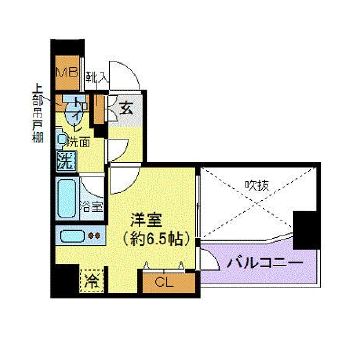 デュアレス千代田三崎町 8階 間取り図