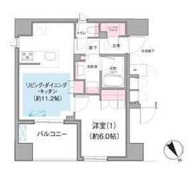 ベルジューレ日本橋 1102 間取り図