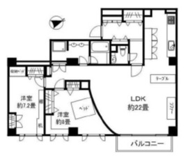 広尾ガーデンヒルズ 1階 間取り図