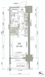 パークリュクス東麻布mono 5階 間取り図