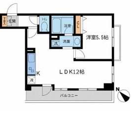 ルクレ初台 207 間取り図