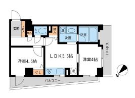 ルクレ初台 307 間取り図