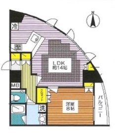 グラーサ西麻布 8階 間取り図