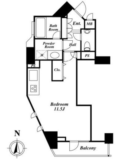 ドゥーエ西麻布2 701 間取り図