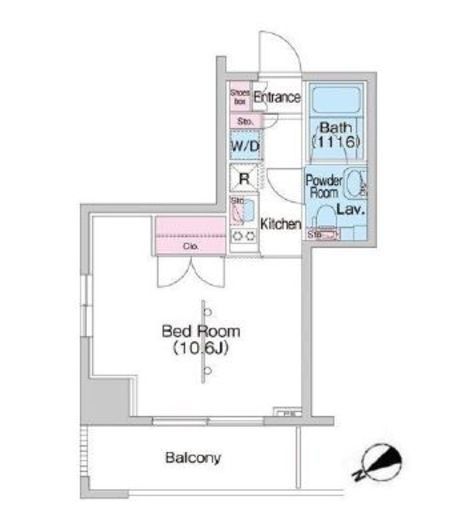 コンフォリア浅草駒形 204 間取り図