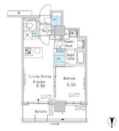 パークアクシス蒲田ステーションゲート 1404 間取り図