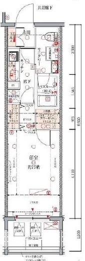 デュアレス千代田三崎町 3階 間取り図