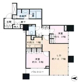 ザ・湾岸タワーレックスガーデン 11階 間取り図