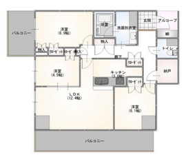 フォルム四谷外苑東 7階 間取り図