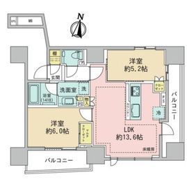 シティハウス四谷三丁目 5階 間取り図