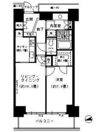 Wコンフォートタワーズ EAST 21階 間取り図