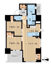 ルネ神田和泉町 6階 間取り図