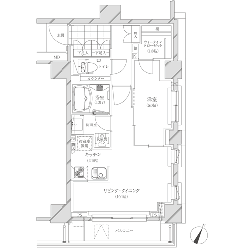 コスモリード市ヶ谷払方町 303 間取り図